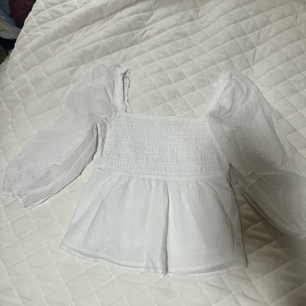 Abercrombie & Fitch white long sleeve shirt size S